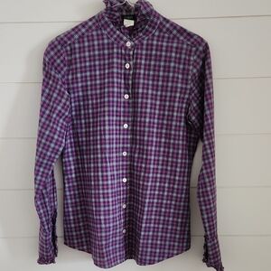 J. Crew Purple Plaid Button-Up Shirt